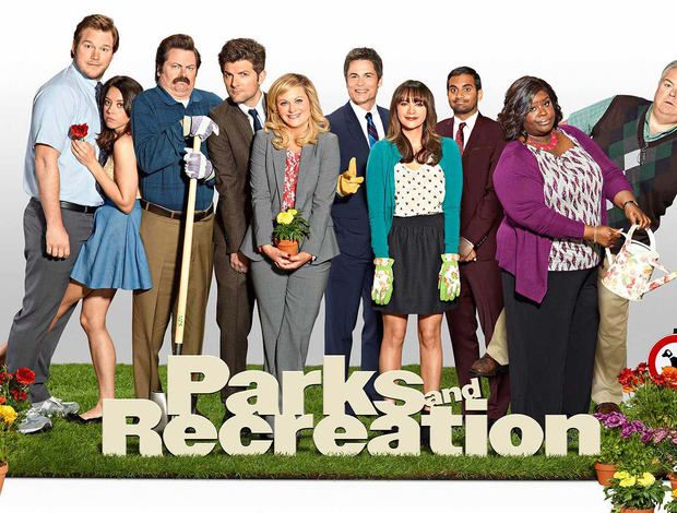 Паркове и отдих: NBC Sitcom Cast събира отново характер за благотворителност