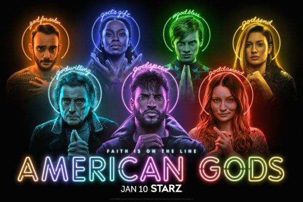 American Gods tv-show på Starz: sæson 3 ratings